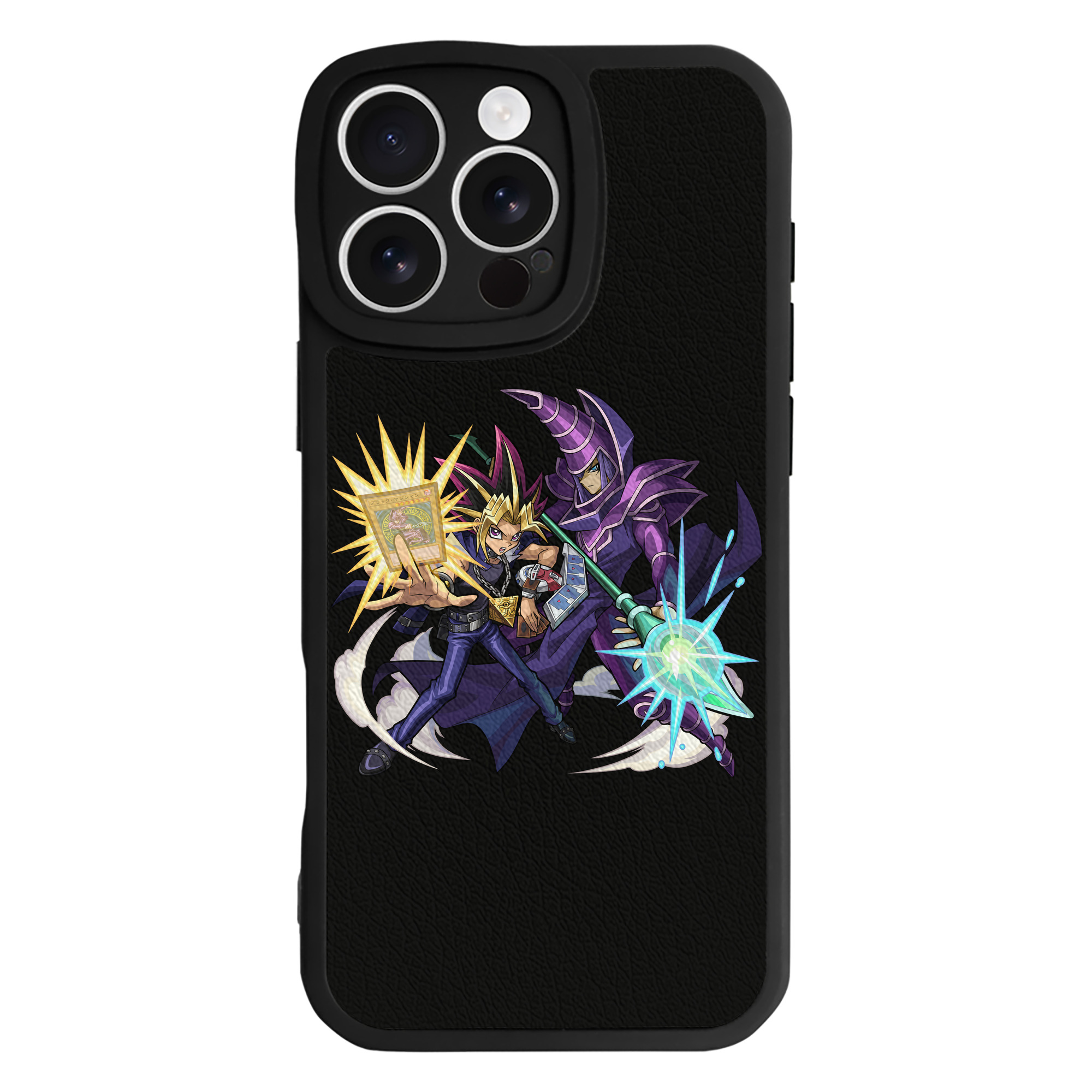 （画像用） 遊☆戯☆王 Yu-Gi-Oh! 【iPhone 16シリーズ対応】シリコンスマホケース（レザー調） 材質：シリコン